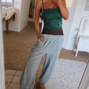 Relaxed Grey Jogger Pants with Elastic Waistband